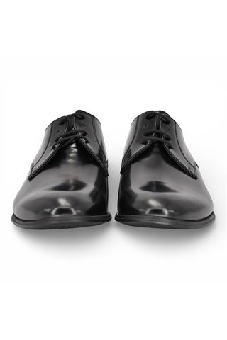 Scarpa allacciata Antica Cuieria in pelle colore nero. ANTICA CUOIERIA | 22546-SPAZZ. NERO